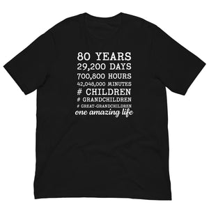 80 Years Unisex t-shirt